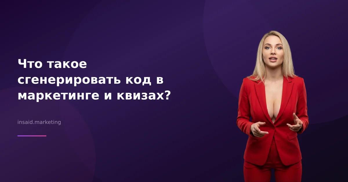 Что такое сгенерировать код в маркетинге и квизах?