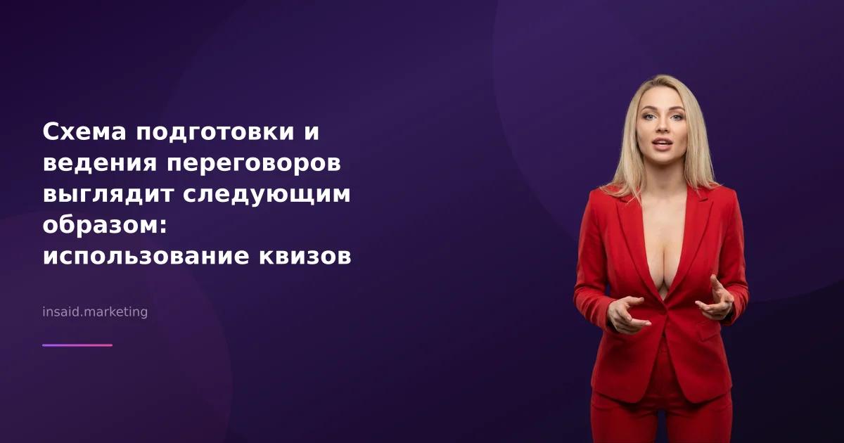 Схема подготовки и ведения переговоров выглядит следующим образом: использование квизов для успешного маркетинга