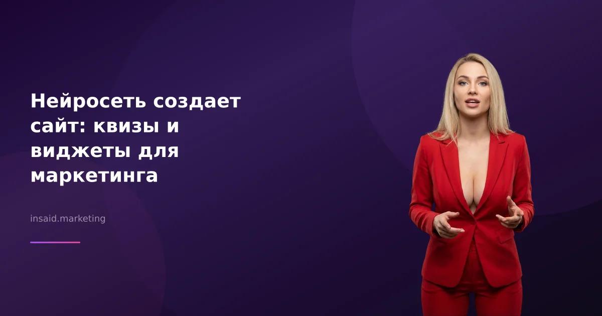 Нейросеть создает сайт: квизы и виджеты для маркетинга