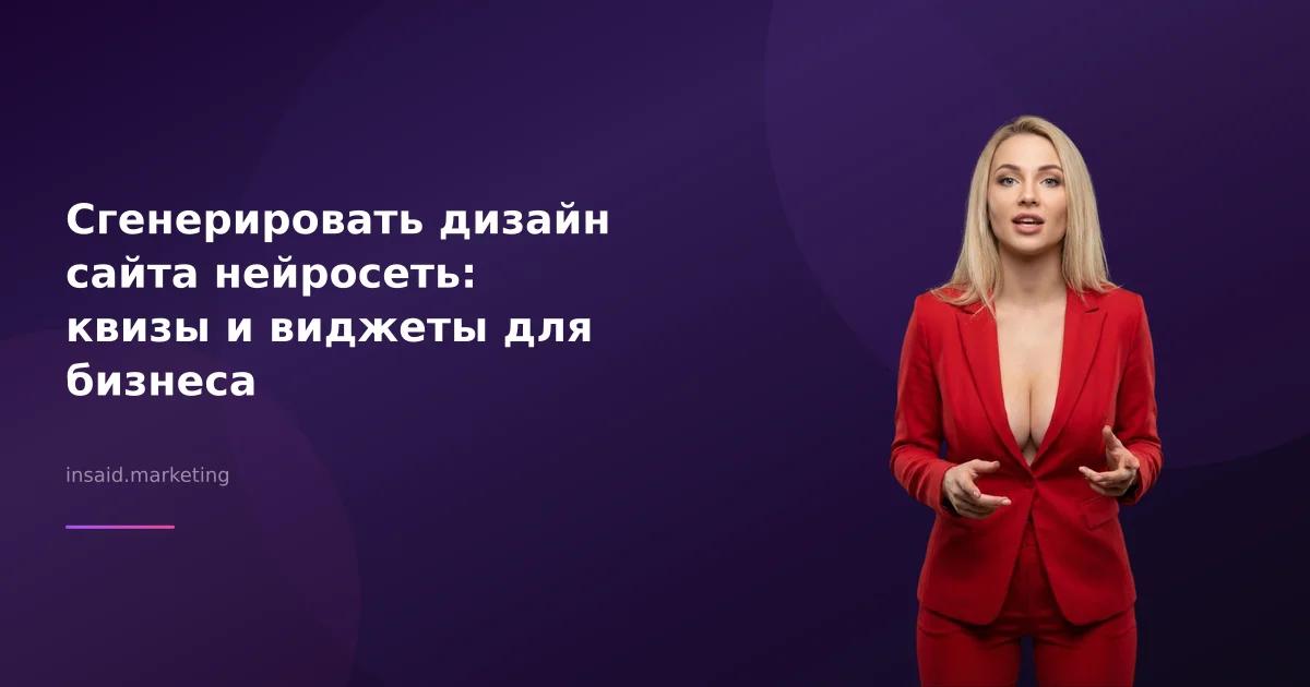 Сгенерировать дизайн сайта нейросеть: квизы и виджеты для бизнеса