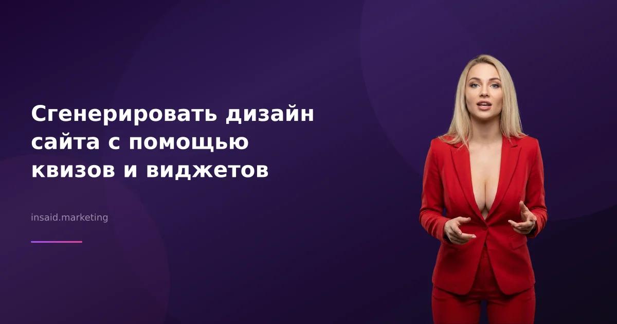 Сгенерировать дизайн сайта с помощью квизов и виджетов