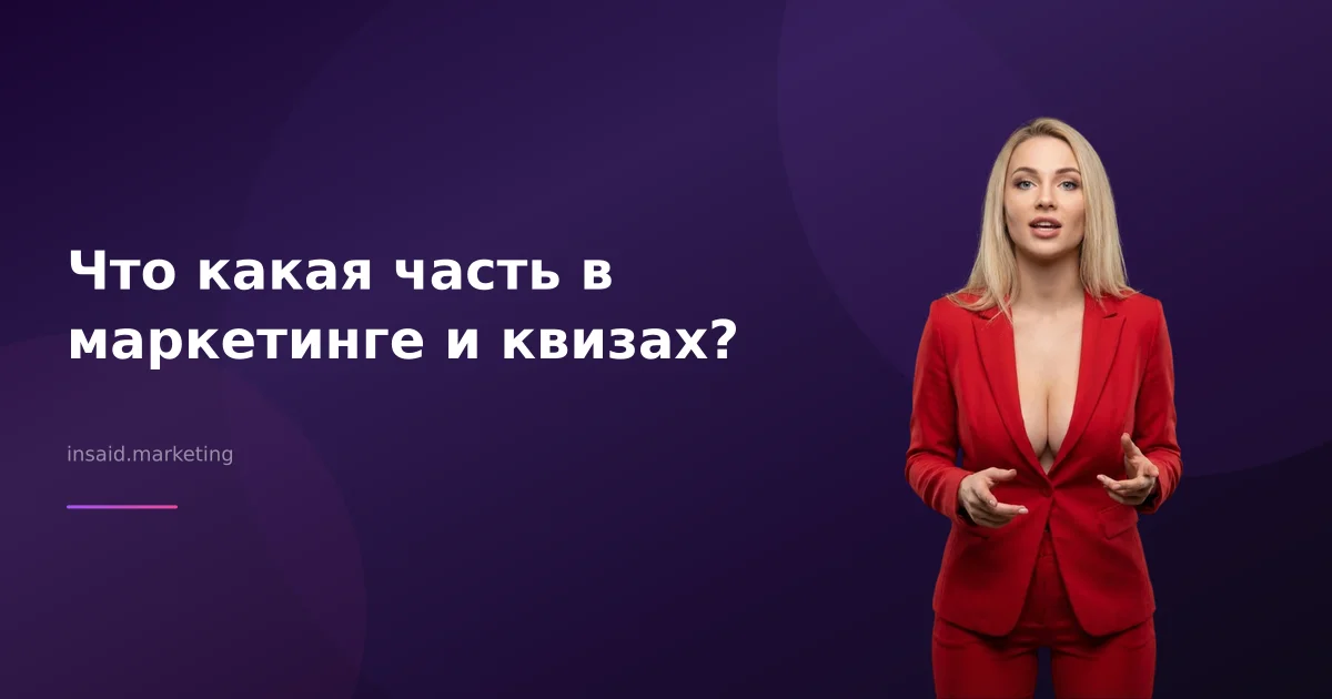 Что какая часть в маркетинге и квизах?