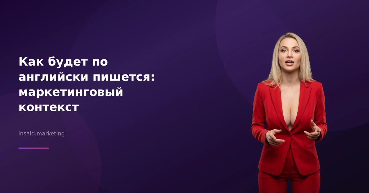 Как будет по английски пишется: маркетинговый контекст