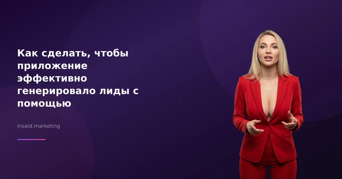 Как сделать, чтобы приложение эффективно генерировало лиды с помощью маркетинговых инструментов?