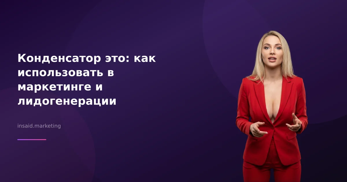 Конденсатор это: как использовать в маркетинге и лидогенерации
