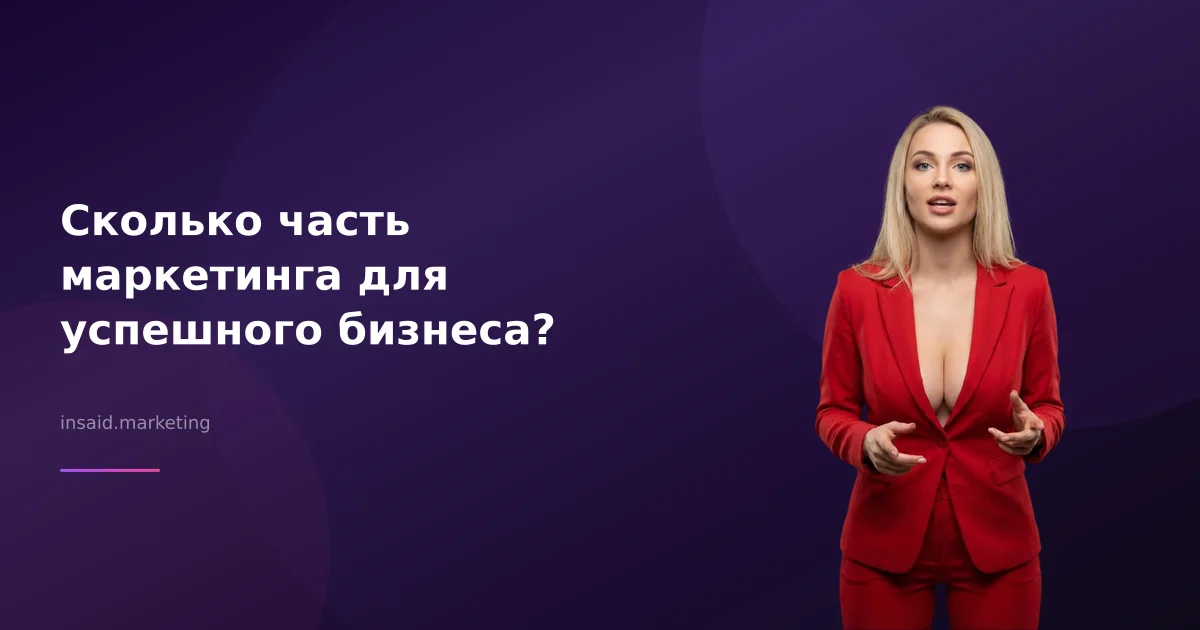 Сколько часть маркетинга для успешного бизнеса?